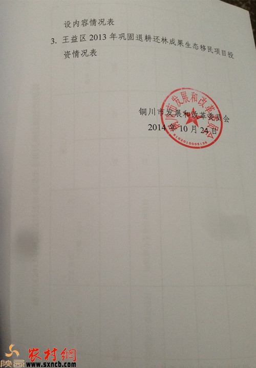 铜川市发改委对王益区2013年巩固退耕还林成果生态移民建设项目实施方案的批复