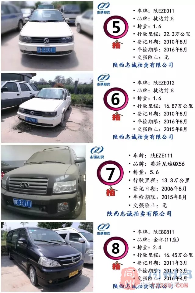 「渭南公车」网络竞价拍卖公告 「渭南公车」网络竞价拍卖公告